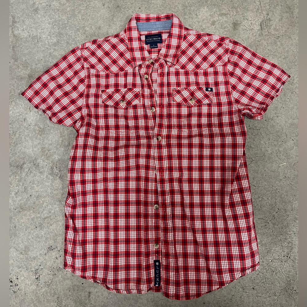Lucky Brand Short-Sleeve Button-up
